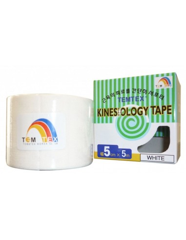 KINESIOLOGY TAPE BLANCO 5CMX5M TEMTEX