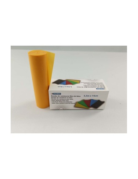 BANDA ELASTICA LIBRE DE LATEX YELLOW 5,5MX14 CM