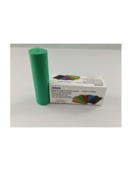 BANDA ELASTICA LIBRE DE LATEX GREEN 5,5MX14 CM