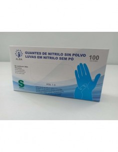 GUANTE DE NITRILO AZUL SIN...