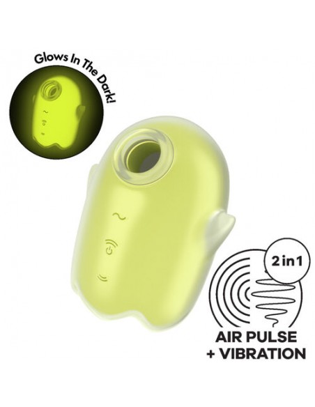 SATISFYER GLOWING GHOST AIR PULSE&VIBRADOR AMARILLO
