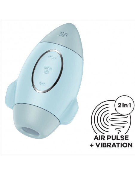 SATISFYER MISSION CONTROL AZUL VIBRADOR PEQ, DOBLE IMPULSO