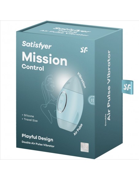 SATISFYER MISSION CONTROL AZUL VIBRADOR PEQ, DOBLE IMPULSO
