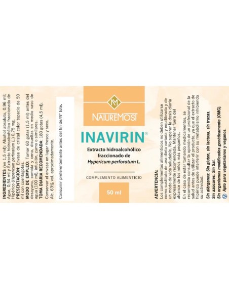 INAVIRIN EXTRACTO HIDROALCOHOLICO 50 ML