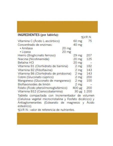 ORGANIC IRON 40 MG 60 TABLETAS NATUREMOST