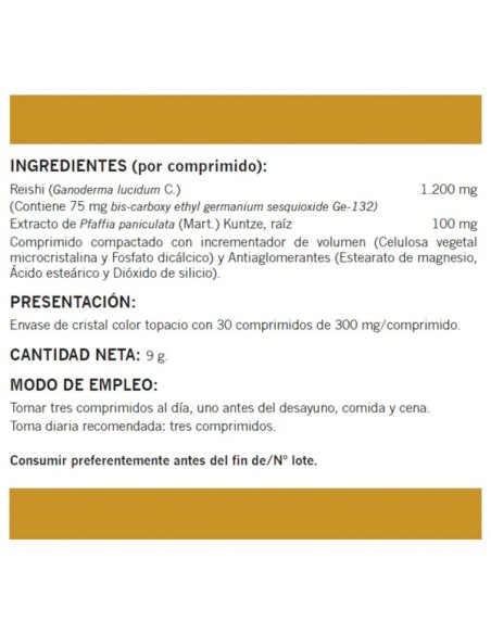 ORGANIC GANOCIDUM GE-132 30 TABLETAS NATUREMOST