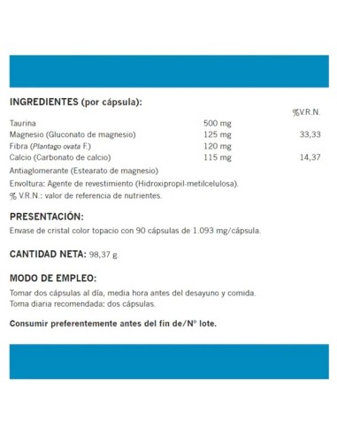 TAMACAL (TAURATO DE MAGNESIO) 90 CAP...