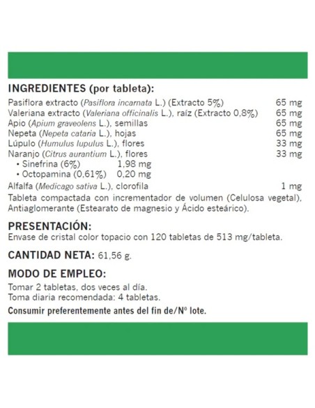 RELAXING CALM 120 TABLETAS NATUREMOST