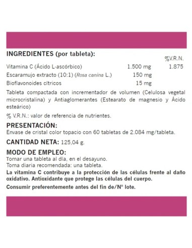 VITAMINA C ROSE HIPS 1500 MG (L.SOST)...