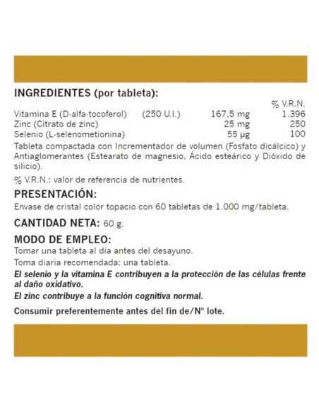 VITAMINA E + SE+ ZN 90 TAB NATUREMOST