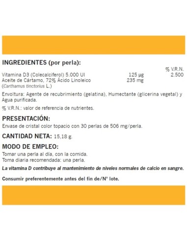 VITAMIN D3 5000 U.I 30 PERLAS DIETINOR