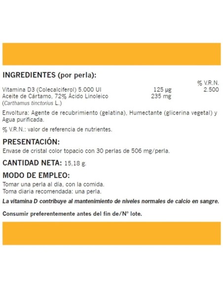 VITAMIN D3 5000 U.I 30 PERLAS DIETINOR